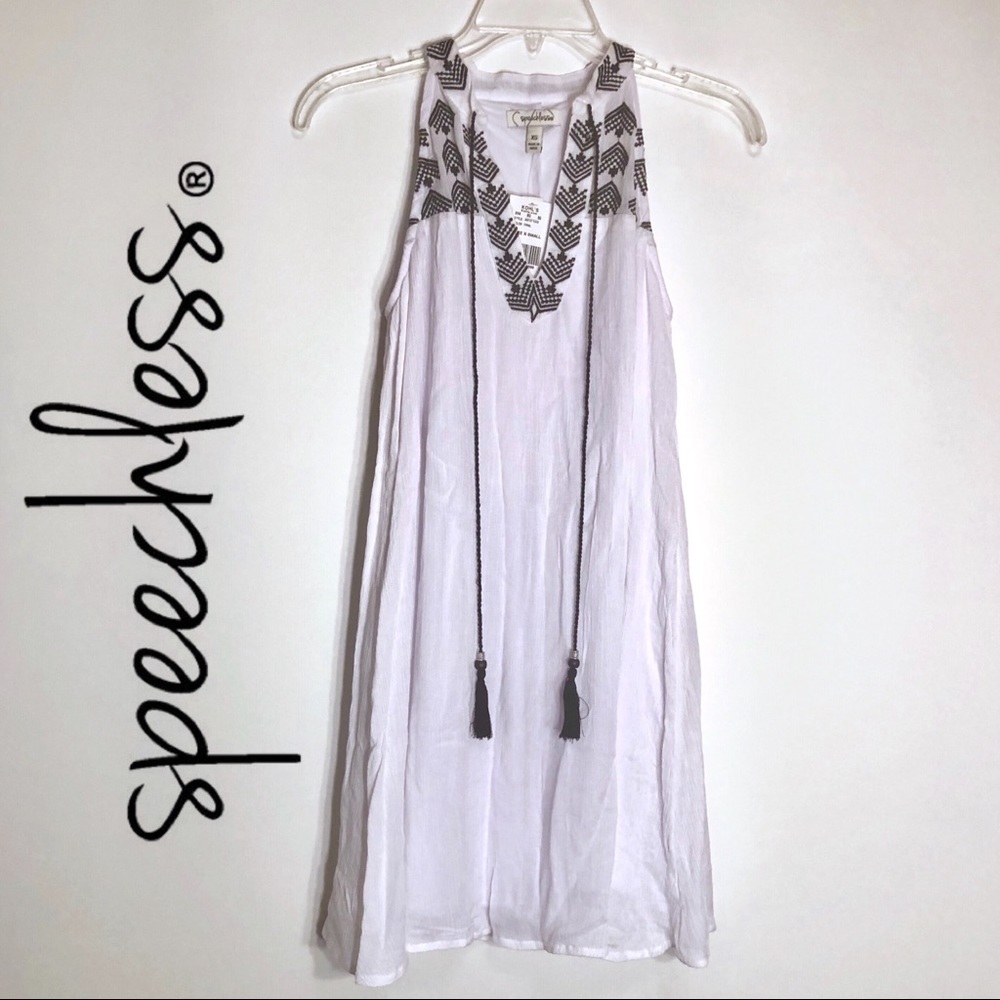 Speechless White Flowy Boho Dress Extra Small
